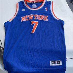 Adidas Blue New York Jersey with Orange Highlights